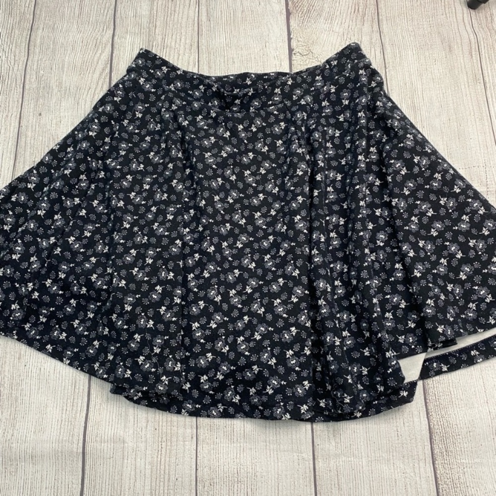Cotton On Women's Circle Skirt Navy Blue Floral Size XS
